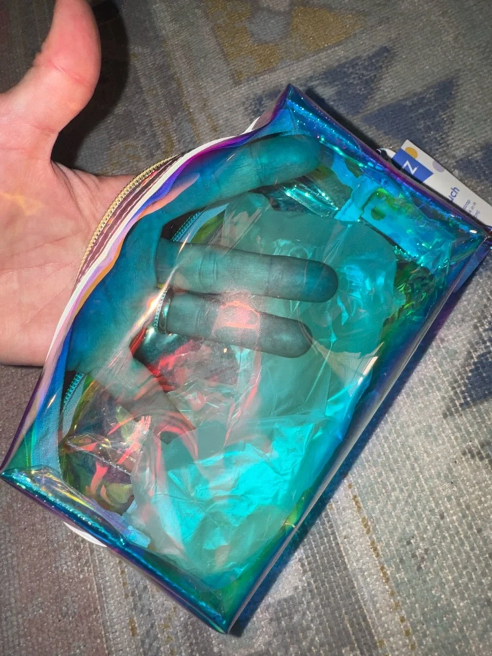 Spritz Iridescent Holographic Rainbow Cosmetic Pouch